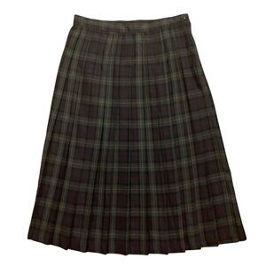 VTG Requirements Petite Skirt Women 14P Plaid Maxi Pleated Academia Made in USA